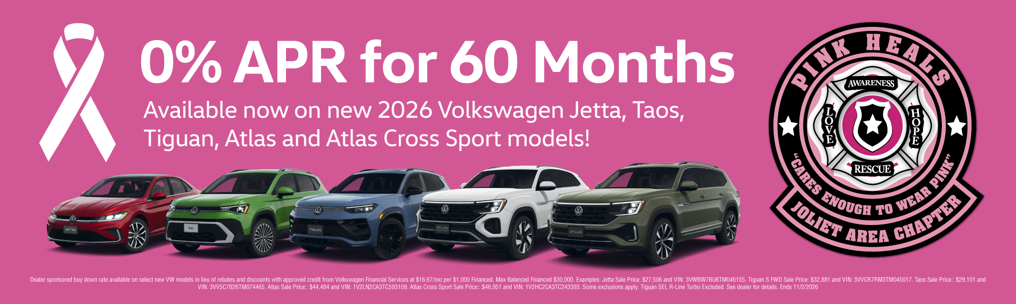 Hawk VW Joliet 0% APR for 60 Months