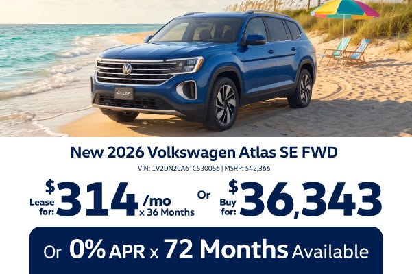 Hawk Volkswagen Joliet New Atlas offers