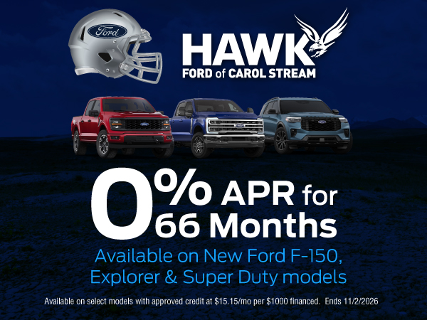 Hawk Ford Carol Stream 0% APR for 60 Months