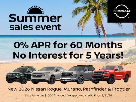 Hawk Nissan Peru 0% APR for 60 Months on Nissan Murano